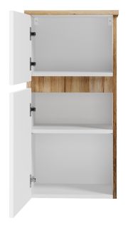 Подвесной шкаф Misty Ива 40см универсальный белый/дуб Вотан